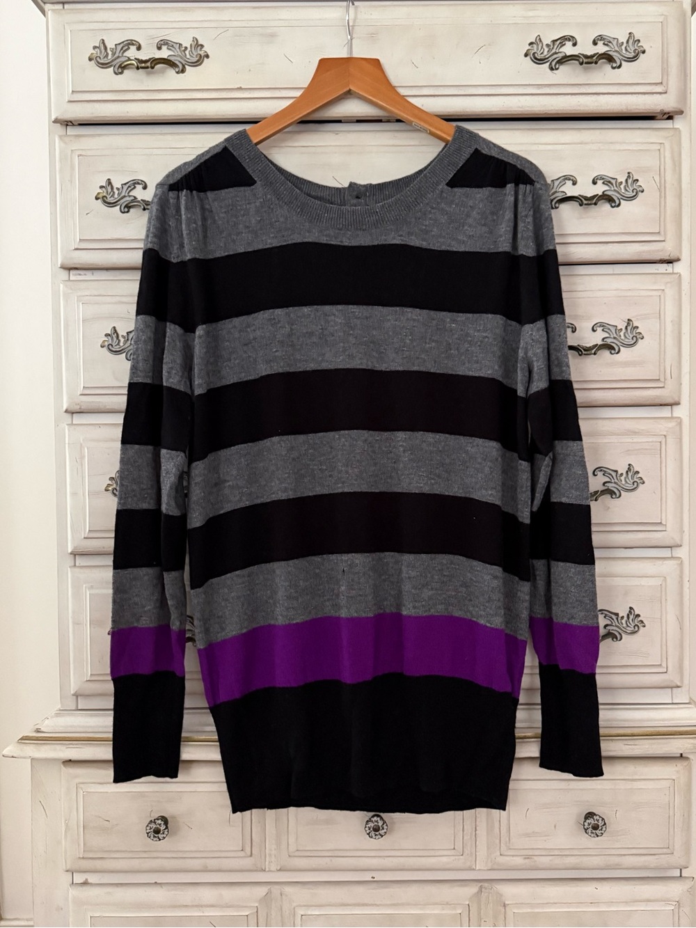 Striped Wool Blend Sweater